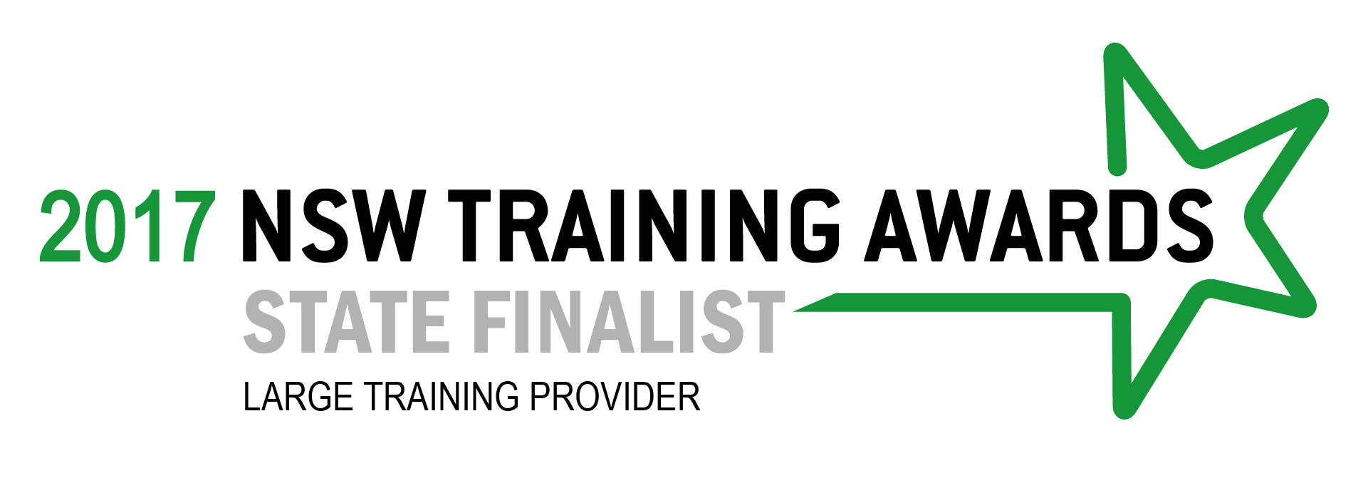 2017 NSW Training Awards Finalist LARGE training provider white hrztl