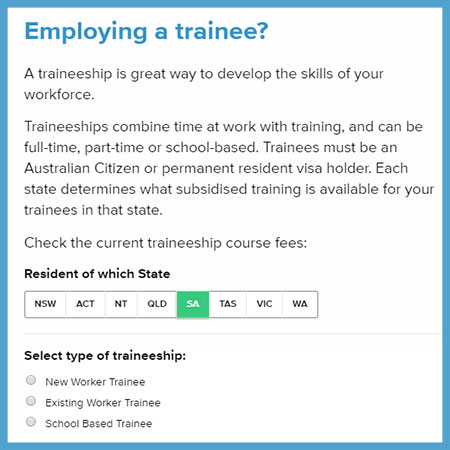 employ a trainee